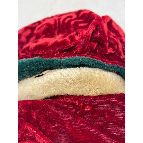 Christmas russ bear plush standing guinevere victorian red brown velvet READ - Picture 5 of 6